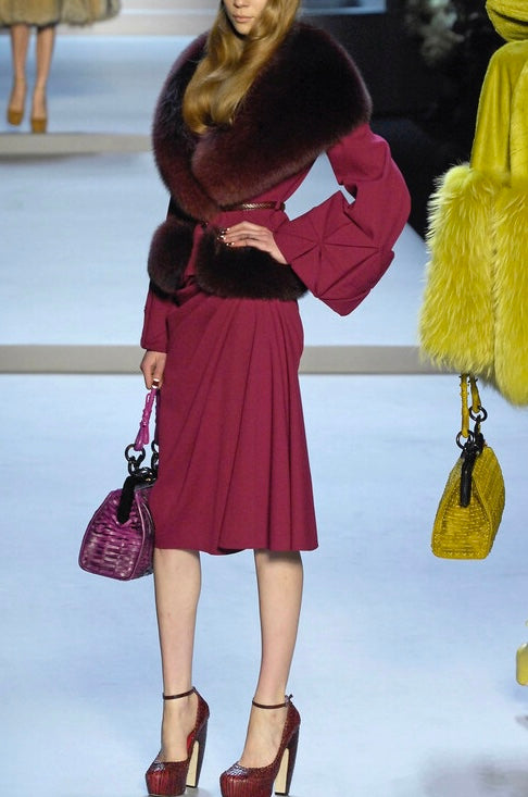 Dior 2007 Runway Fox Trim Jacket