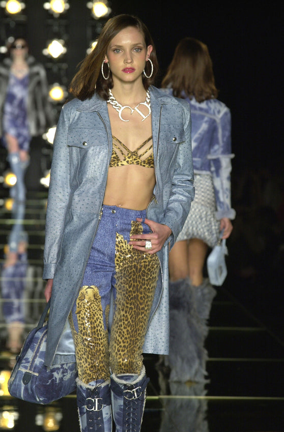 DIOR by John Galliano Leopard Bra Top