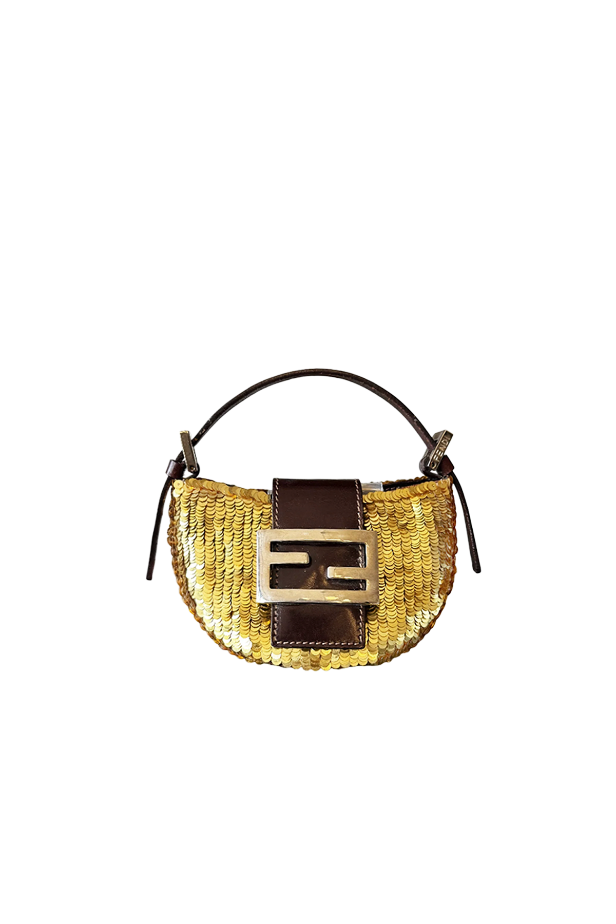 FENDI 1999 Gold Sequin Croissant