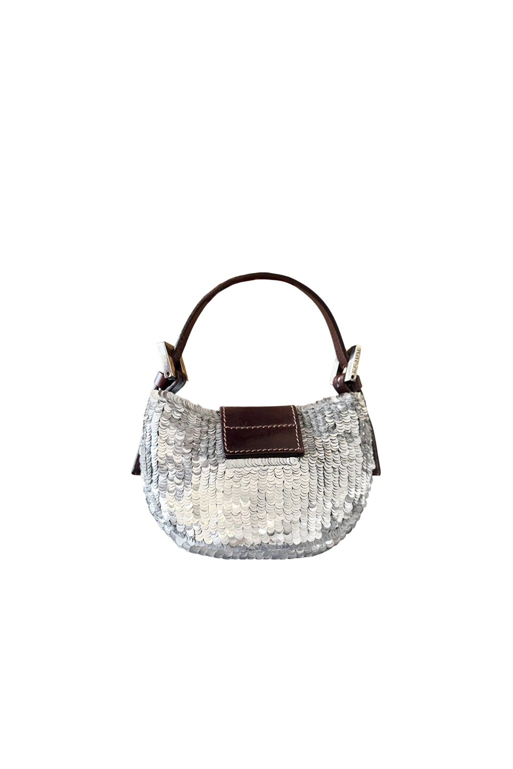FENDI 1999 Silver Sequin Croissant