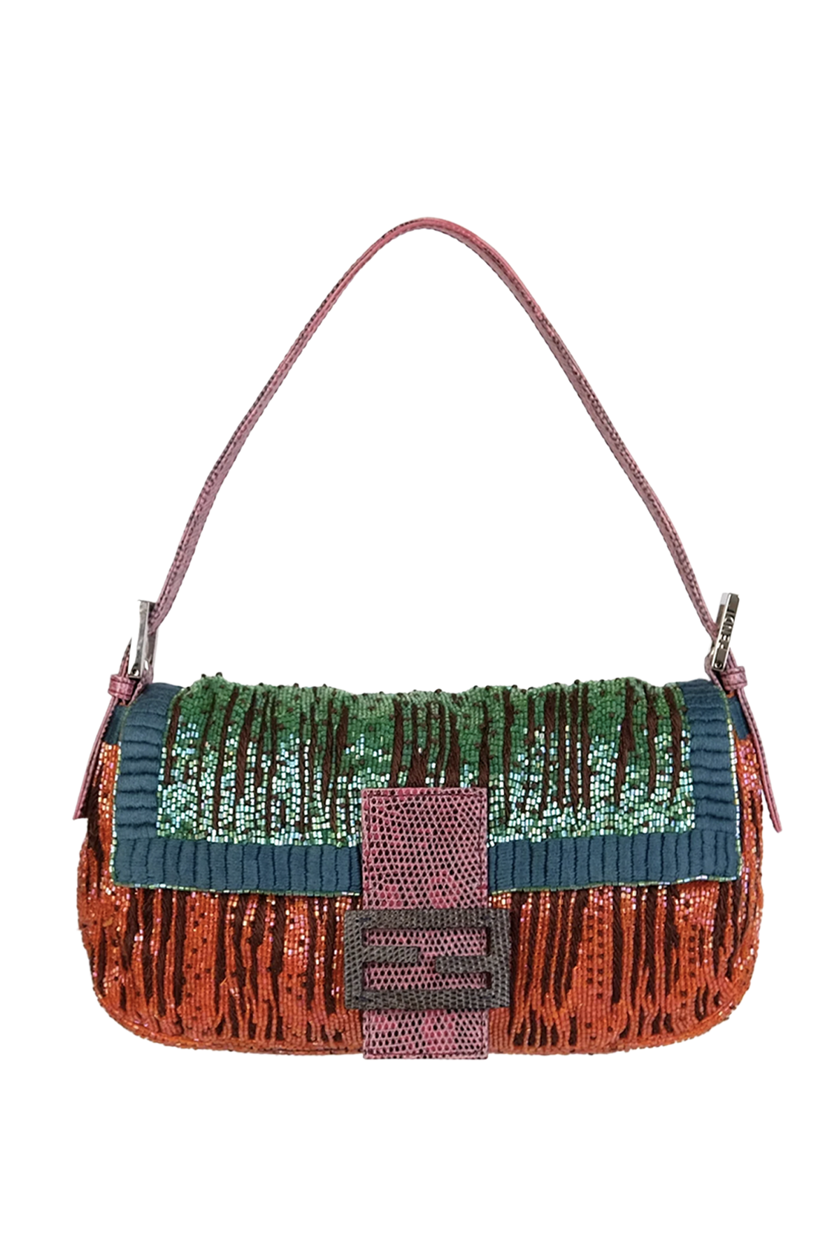 FENDI 2000s Beaded Multicolor Baguette