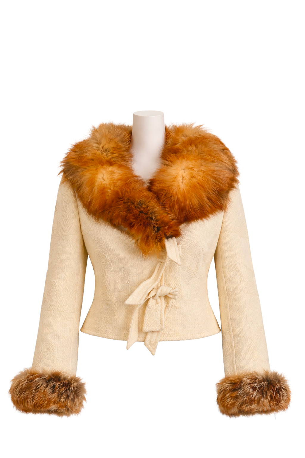 Valentino FW2002 Fox Trim Jacket