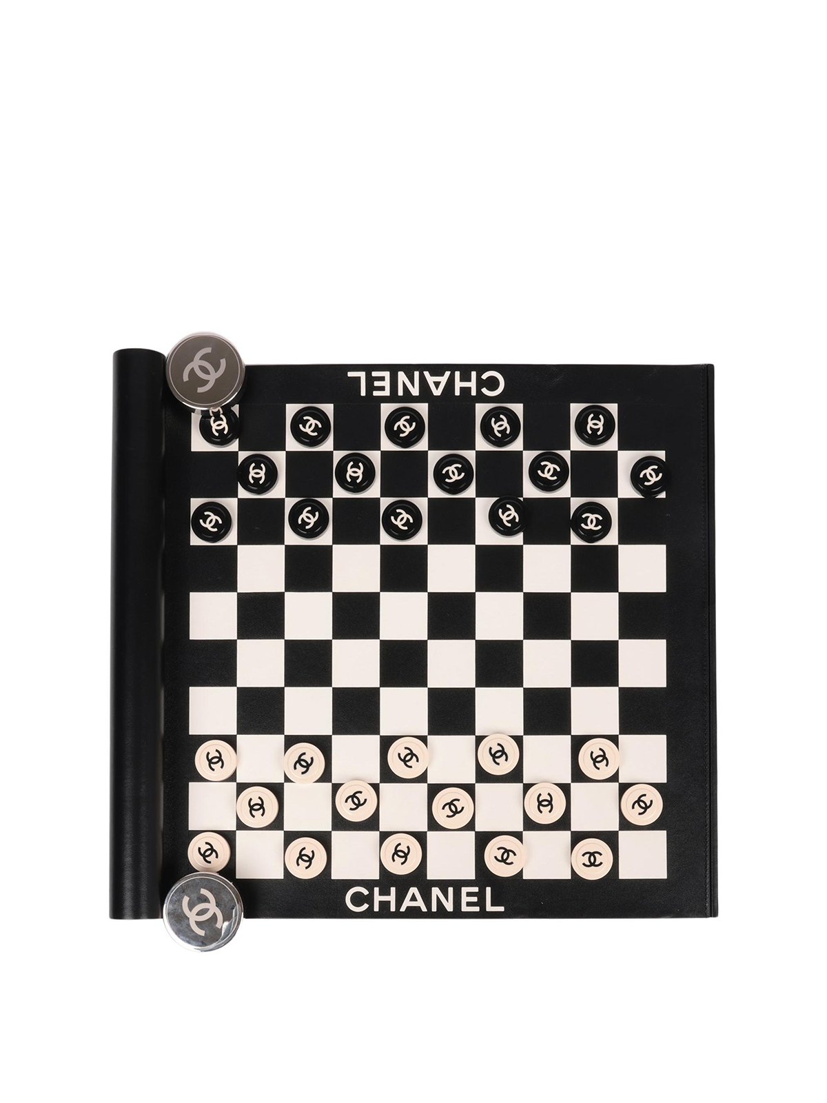 CHANEL 2021 Lambskin Leather & Resin Silver Plated Limited Edition Checkerboard