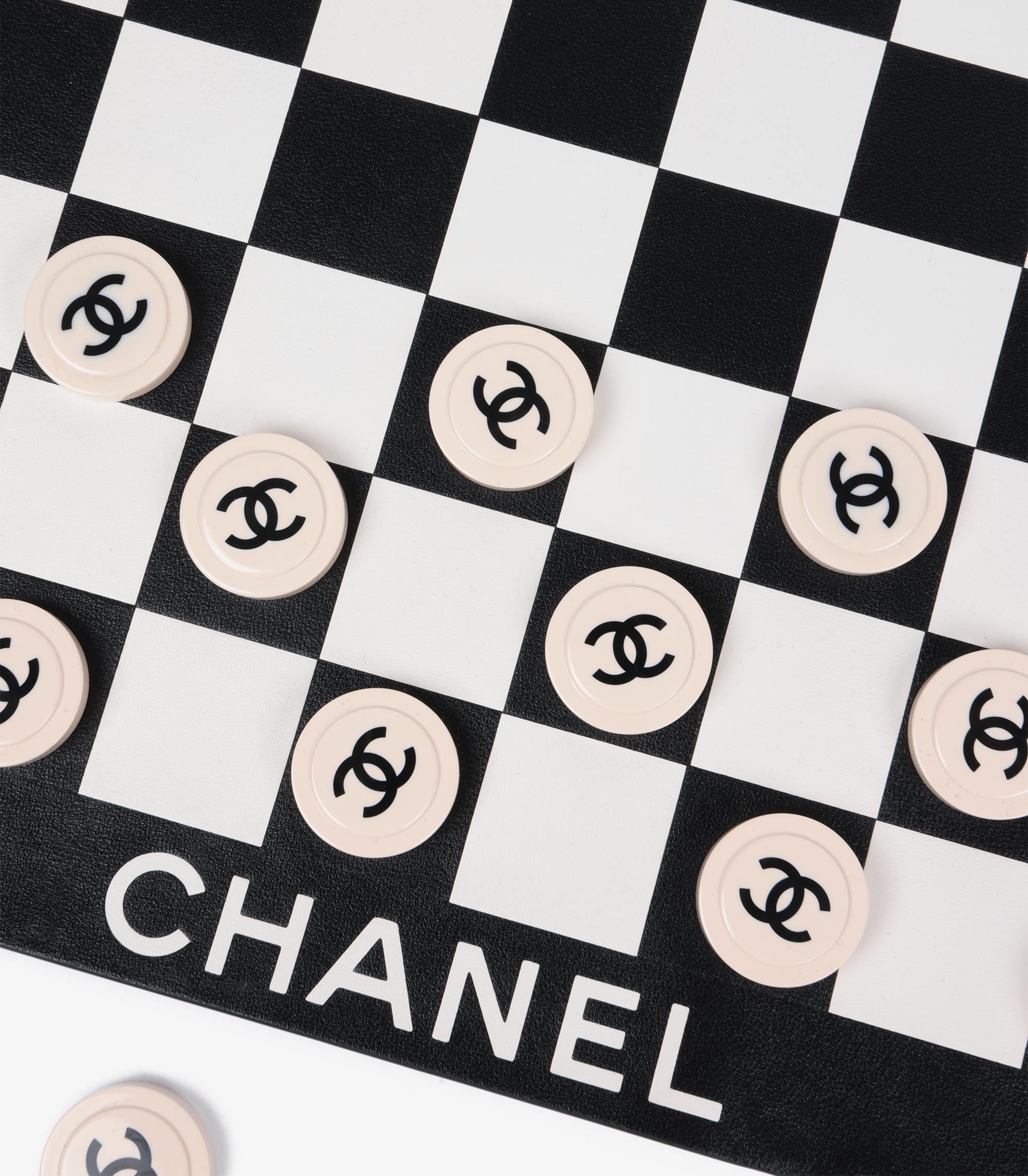 CHANEL 2021 Lambskin Leather & Resin Silver Plated Limited Edition Checkerboard